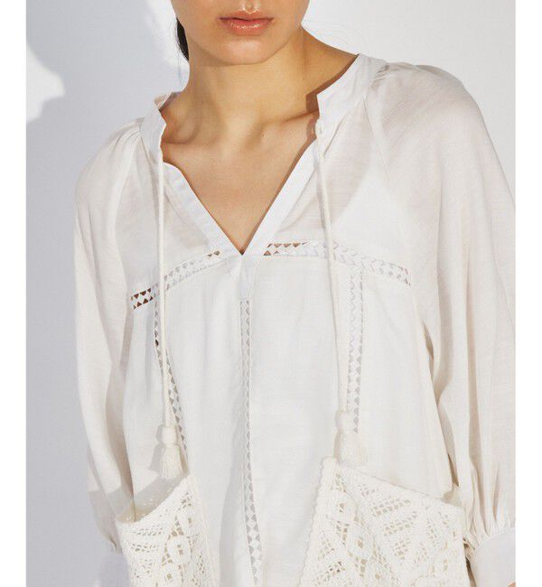 Diagram「レース切替クロシェトップ」|シャツ・ブラウス|