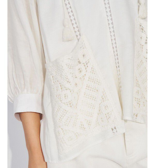 Diagram「レース切替クロシェトップ」|シャツ・ブラウス|