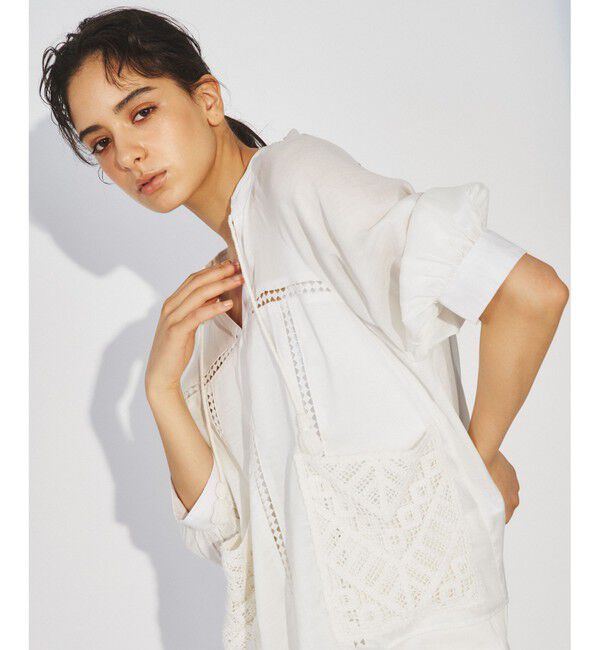 Diagram「レース切替クロシェトップ」|シャツ・ブラウス|