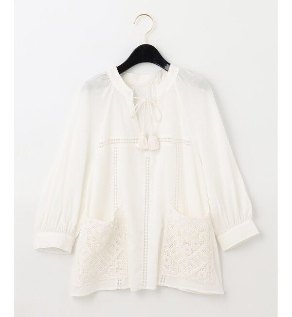 Diagram「レース切替クロシェトップ」|シャツ・ブラウス|