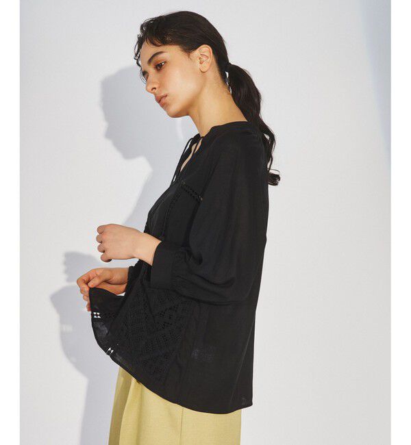 Diagram「レース切替クロシェトップ」|シャツ・ブラウス|