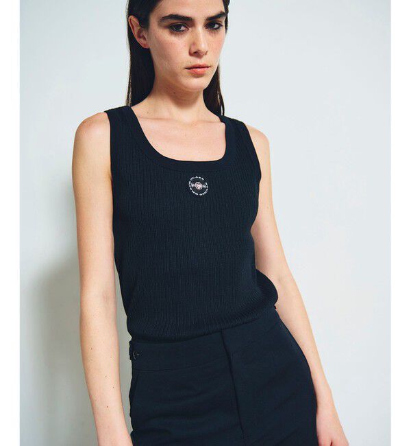  「リブニットタンクトップ」|Tシャツ・カットソー|ブラック