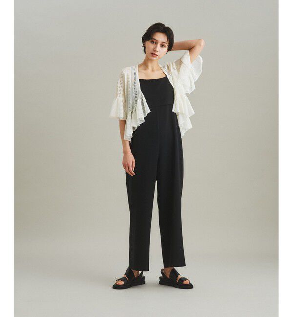 GRACE CONTINENTAL「シアーフリルニットカーディガン」|カーディガン|