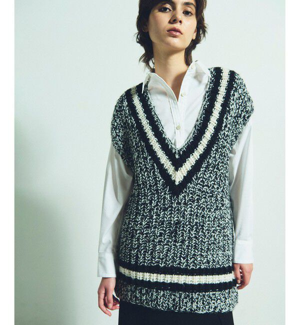 Grace Class「ハンドニットジレ」|ニット・セーター|ブラック