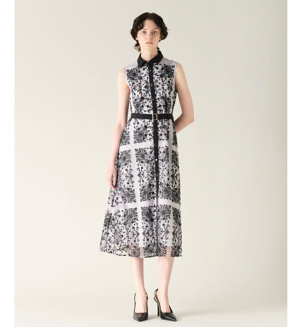 GRACE CONTINENTAL「刺繍フレアドレス」|ドレス|