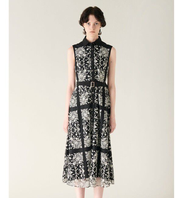 GRACE CONTINENTAL「刺繍フレアドレス」|ドレス|