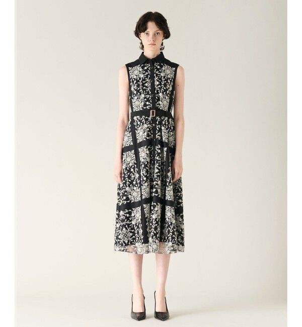 GRACE CONTINENTAL「刺繍フレアドレス」|ドレス|