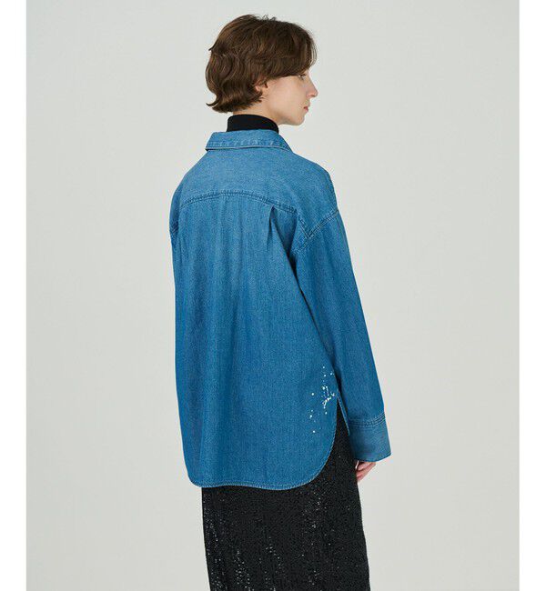 GRACE CONTINENTAL「スリットスリーブデニムシャツ」|シャツ・ブラウス|