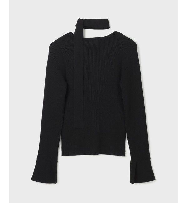  「ボウタイリブニットトップ」|ニット・セーター|