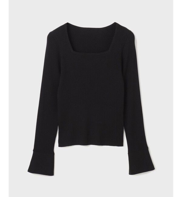  「ボウタイリブニットトップ」|ニット・セーター|