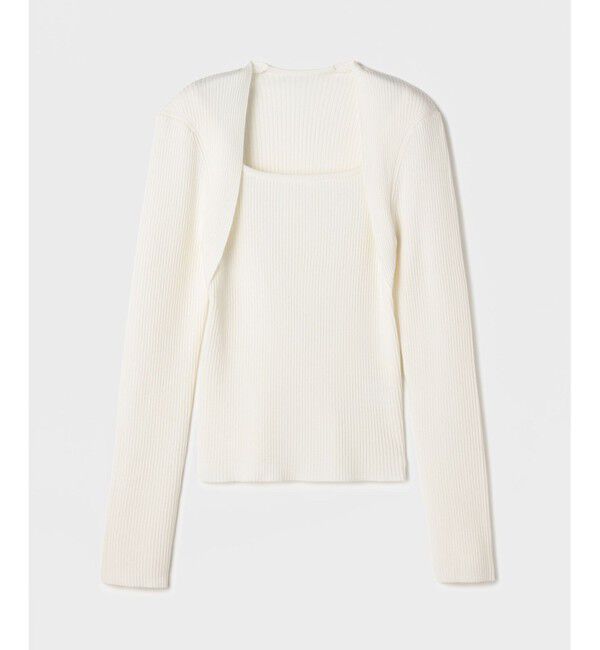 GRACE CONTINENTAL「スクエアリブニットトップ」|ニット・セーター|