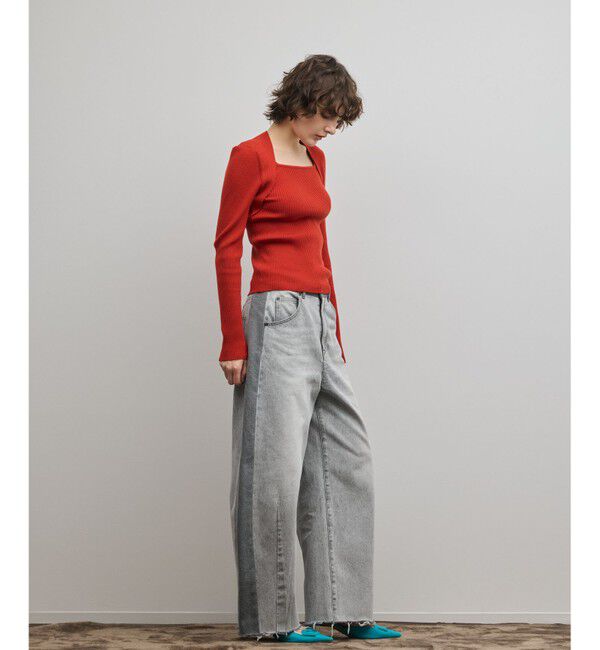 GRACE CONTINENTAL「スクエアリブニットトップ」|ニット・セーター|