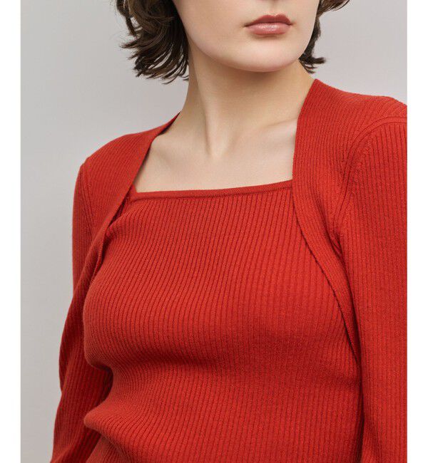 GRACE CONTINENTAL「スクエアリブニットトップ」|ニット・セーター|