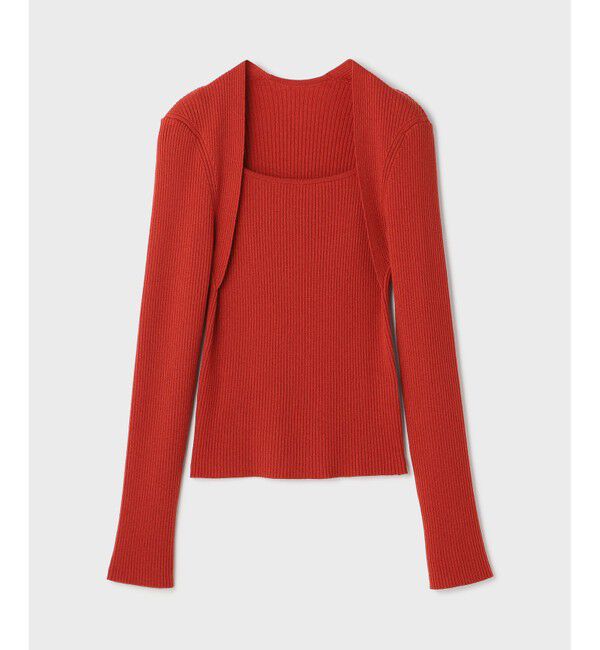 GRACE CONTINENTAL「スクエアリブニットトップ」|ニット・セーター|