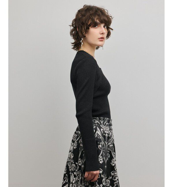 GRACE CONTINENTAL「スクエアリブニットトップ」|ニット・セーター|