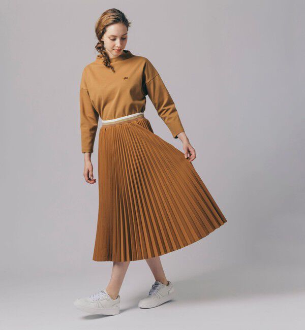 LACOSTE「ウエストボーダープリーツスカート / ロングスカート」|スカート|ブラウン