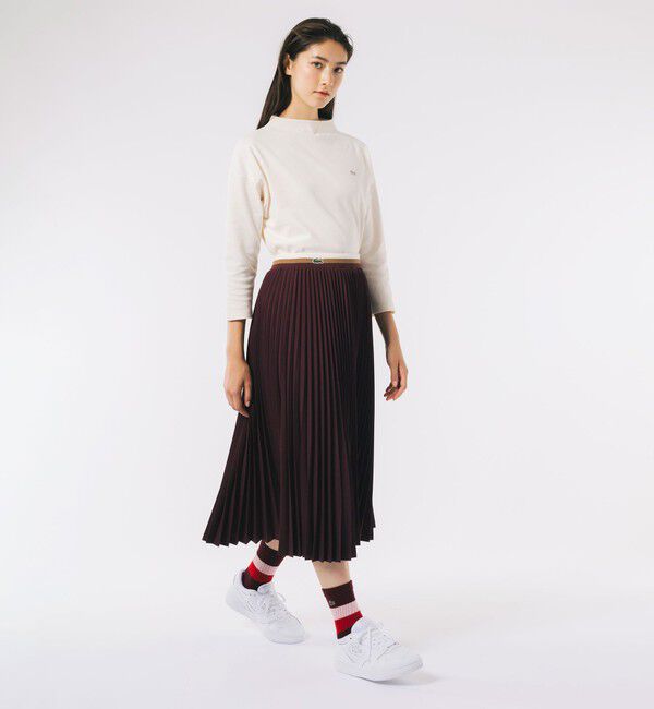 LACOSTE「ウエストボーダープリーツスカート / ロングスカート」|スカート|