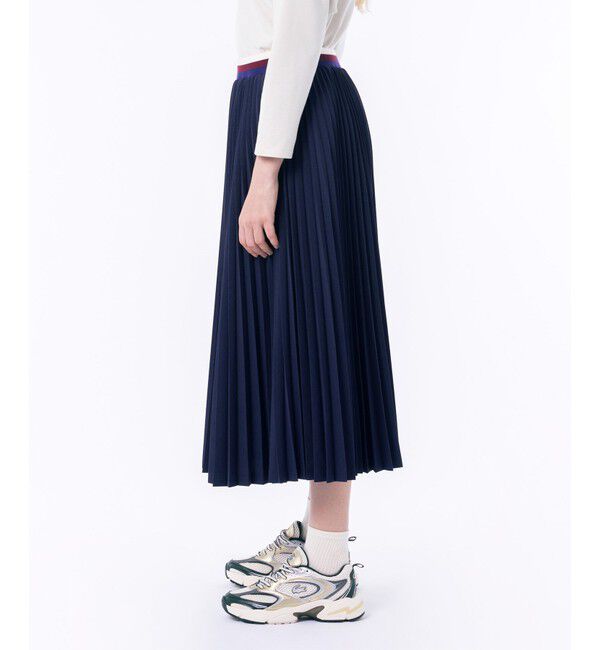 LACOSTE「ウエストボーダープリーツスカート / ロングスカート」|スカート|パープル