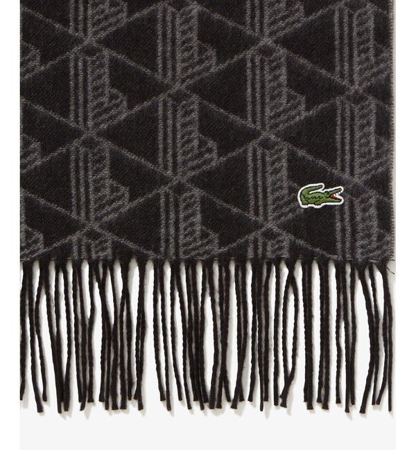 LACOSTE「サスティナブルモノグラムジャカードマフラー」|マフラー|
