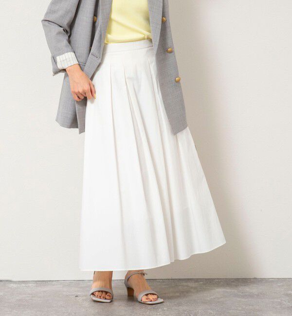 NOLLEY'S sophi「ウォッシャブルタフタタックフレアロングスカート」|スカート|