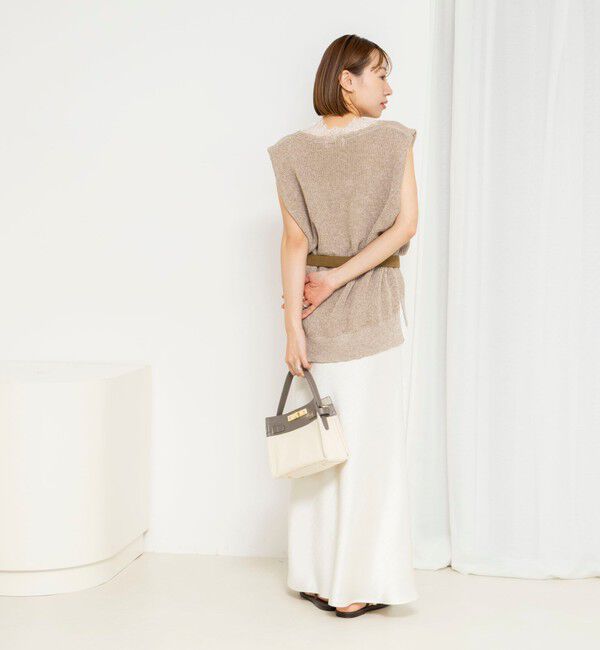 NOLLEY'S「《手洗い可能》Ｖネックレースジレ」|ベスト・ジレ|