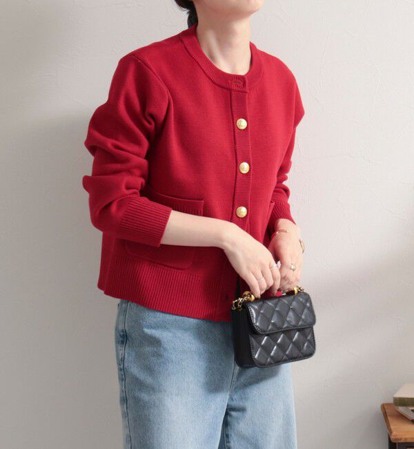 fredy emue「ミラノリブポケット付きカーディガン」|カーディガン|レッド