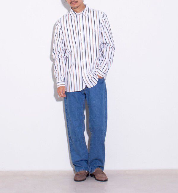 GLOSTER「【GEVACO/ゲバコ】ピーチ起毛マルチストライプレギュラーシャツ」|シャツ・ブラウス|