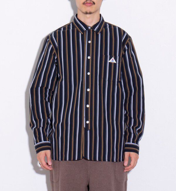 GLOSTER「【GEVACO/ゲバコ】ピーチ起毛マルチストライプレギュラーシャツ」|シャツ・ブラウス|