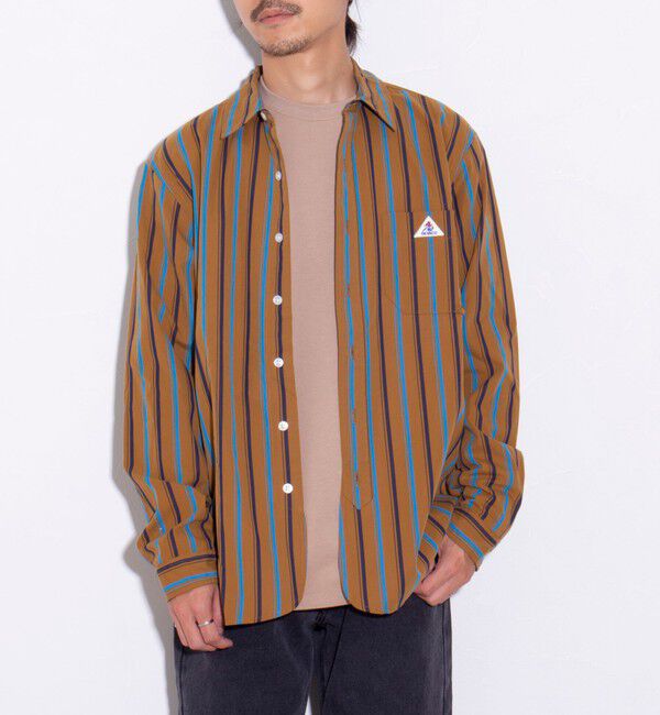 GLOSTER「【GEVACO/ゲバコ】ピーチ起毛マルチストライプレギュラーシャツ」|シャツ・ブラウス|
