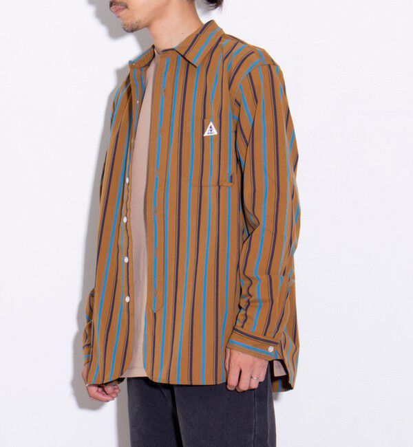 GLOSTER「【GEVACO/ゲバコ】ピーチ起毛マルチストライプレギュラーシャツ」|シャツ・ブラウス|