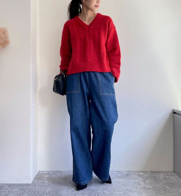 fredy emue「ブークレニットVネックプルオーバー」|ニット・セーター|