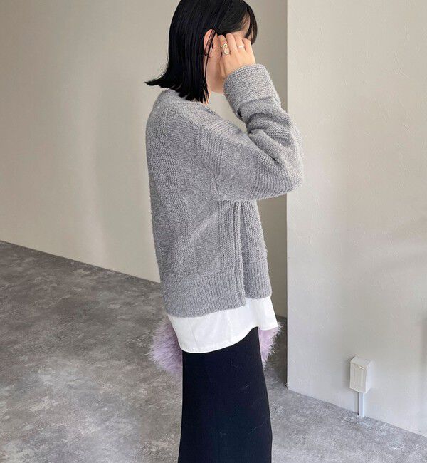 fredy emue「ブークレニットVネックプルオーバー」|ニット・セーター|