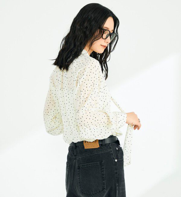 fredy emue「ハートドットボウタイブラウス」|シャツ・ブラウス|
