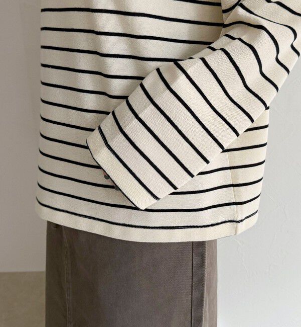 fredy emue「ニットソーボーダーBIGプルオーバー」|Tシャツ・カットソー|