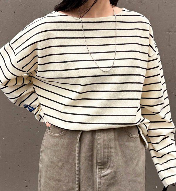 fredy emue「ニットソーボーダーBIGプルオーバー」|Tシャツ・カットソー|