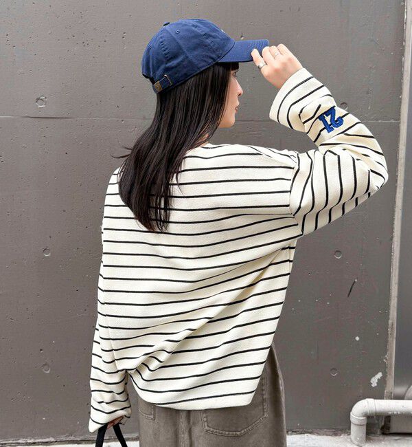 fredy emue「ニットソーボーダーBIGプルオーバー」|Tシャツ・カットソー|