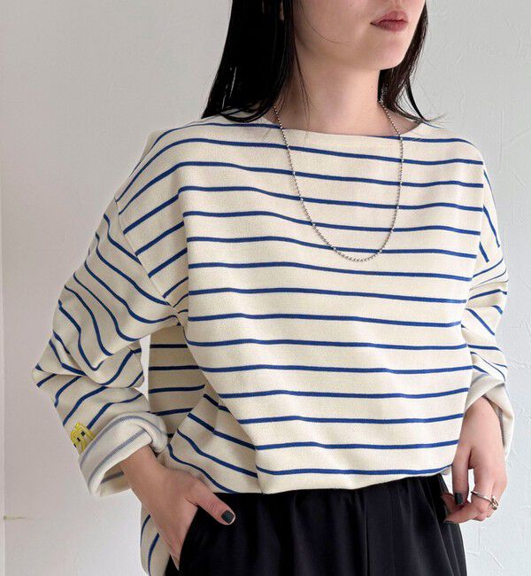 fredy emue「ニットソーボーダーBIGプルオーバー」|Tシャツ・カットソー|