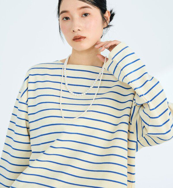 fredy emue「ニットソーボーダーBIGプルオーバー」|Tシャツ・カットソー|