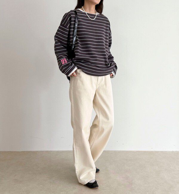 fredy emue「ニットソーボーダーBIGプルオーバー」|Tシャツ・カットソー|