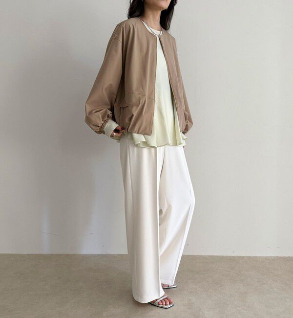 fredy emue「2WAYノーカラー撥水サーブルクロスブルゾン」|ブルゾン・スタジャン|