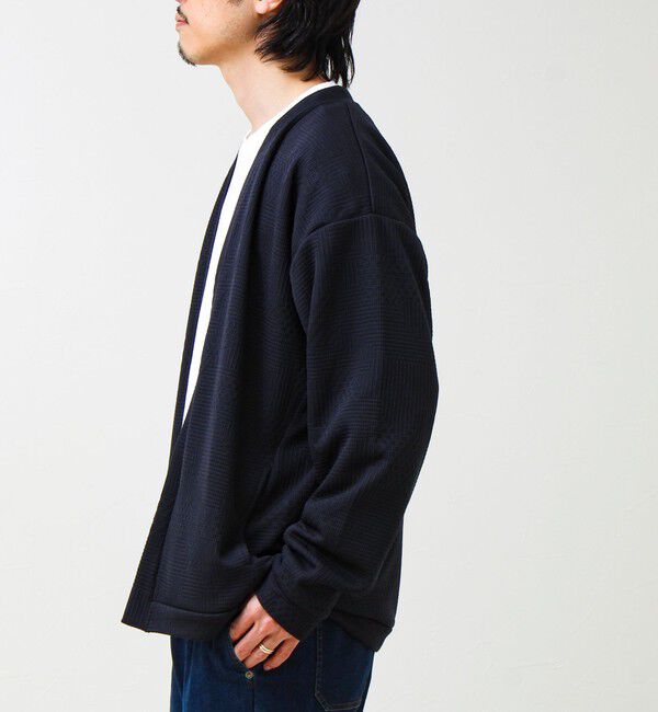 GLOSTER「【ロンTとカーデの2点セット】ランダムジャガード アンサンブルカーディガン」|カーディガン|