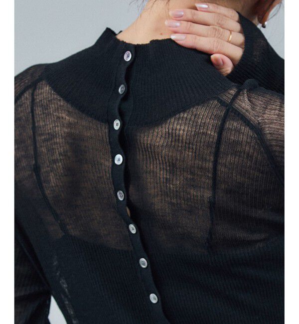 SALON adam et rope'「リブニット2WAYタートルネックプルオーバー」|ニット・セーター|