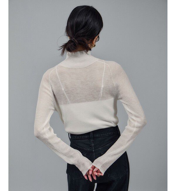 SALON adam et rope'「リブニット2WAYタートルネックプルオーバー」|ニット・セーター|