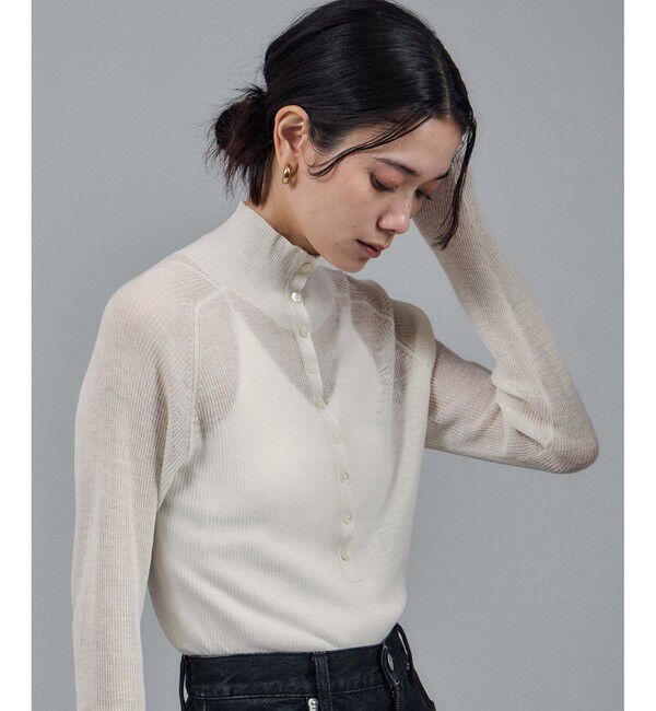 SALON adam et rope'「リブニット2WAYタートルネックプルオーバー」|ニット・セーター|