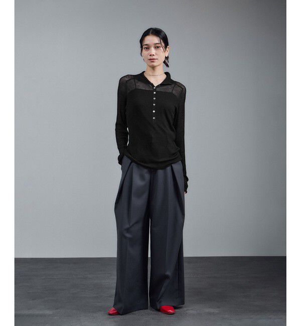 SALON adam et rope'「リブニット2WAYタートルネックプルオーバー」|ニット・セーター|