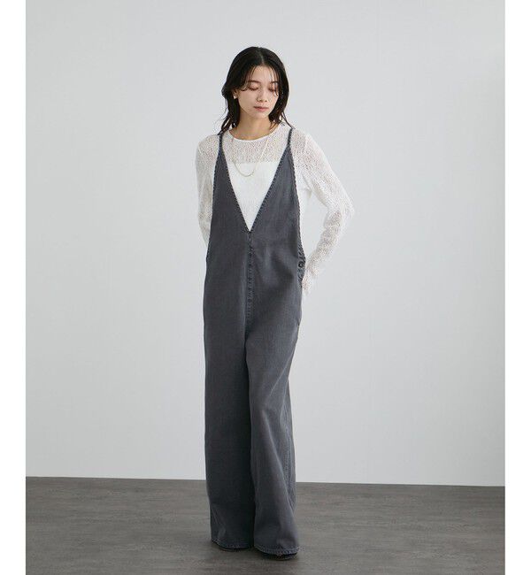 SALON adam et rope'「オーバーダイデニムサロペット」|オールインワン|