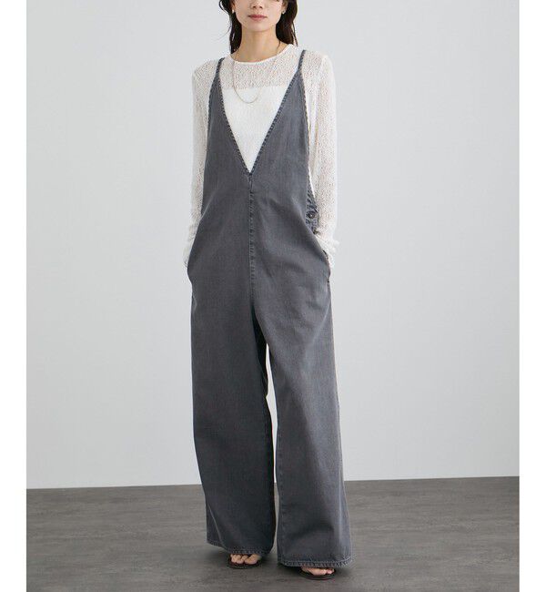 SALON adam et rope'「オーバーダイデニムサロペット」|オールインワン|