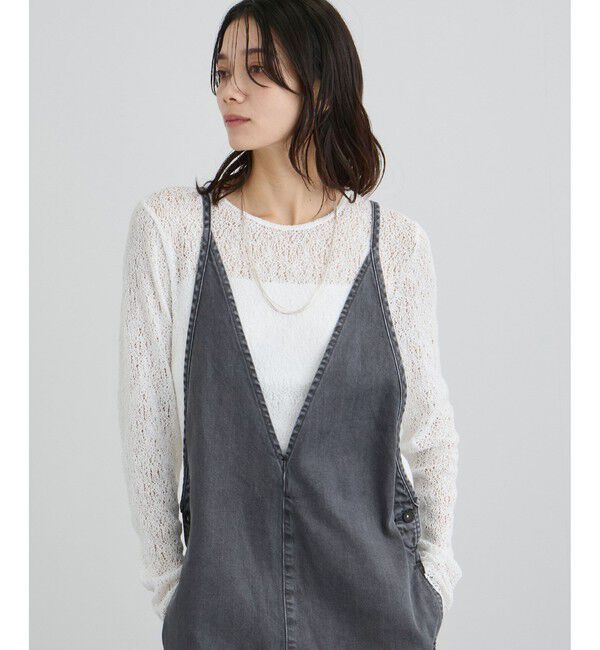 SALON adam et rope'「オーバーダイデニムサロペット」|オールインワン|