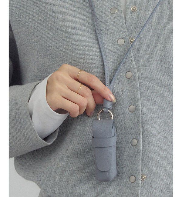 SALON adam et rope'「【W S（ドゥーブル）】レザーリップケースチャーム」|チャーム・キーホルダー|