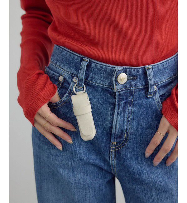 SALON adam et rope'「【W S（ドゥーブル）】レザーリップケースチャーム」|チャーム・キーホルダー|オフホワイト(15)